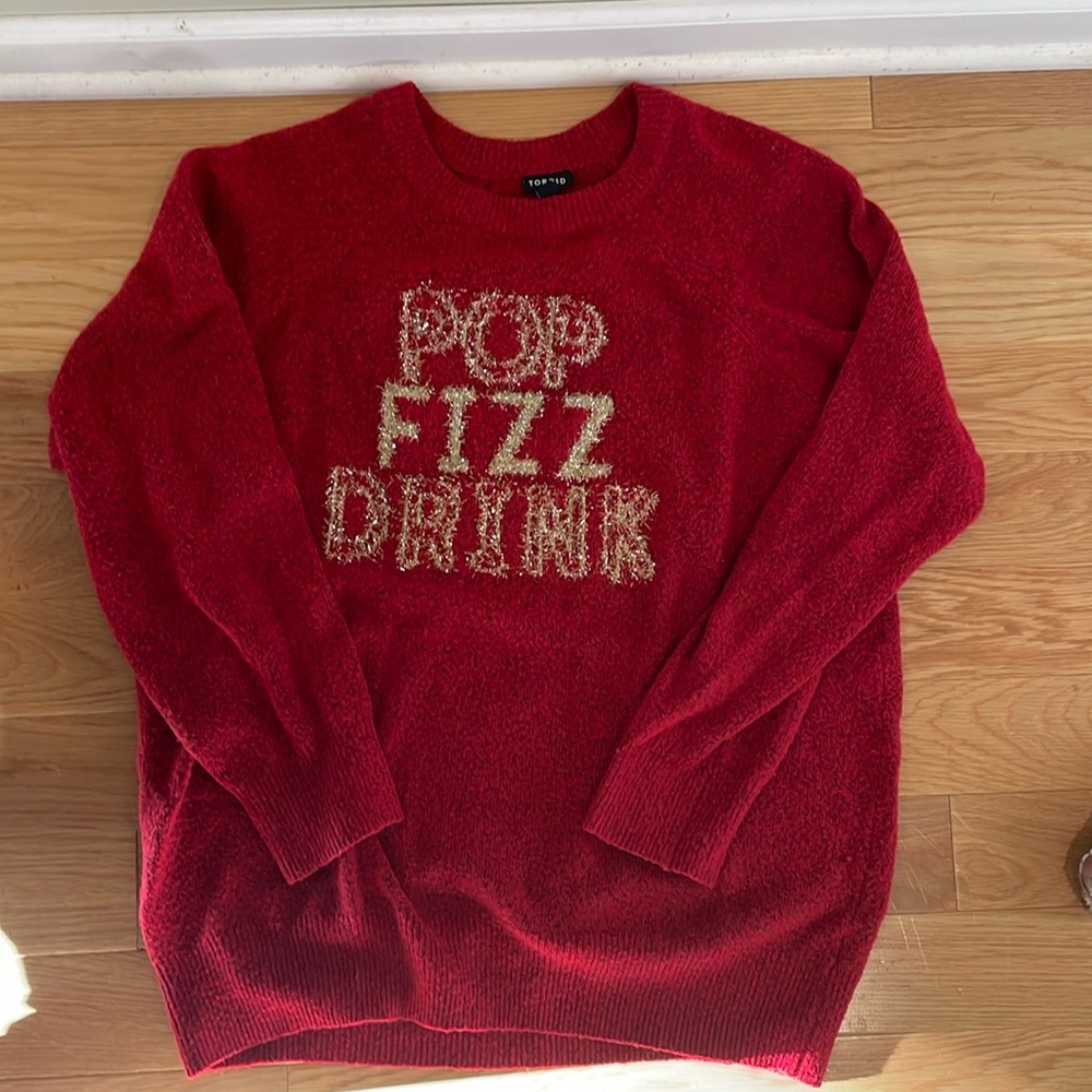 Torrid NEW Pop Fizz Drink Celebration Fuzzy Sweater size 2